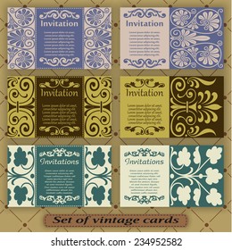 Set of vintage cards