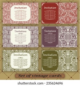 Set of vintage cards