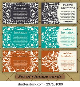 Set of vintage cards