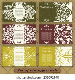 Set of vintage cards