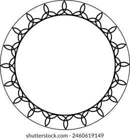 Set von Klassischen keltischen Kreisrahmen. Dekorativer Rand, konstruiert aus Linien, geformt zu wiederholten Motiven. Zirkuläre magische Muster Vektorillustration.