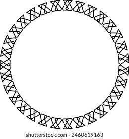 Set von Klassischen keltischen Kreisrahmen. Dekorativer Rand, konstruiert aus Linien, geformt zu wiederholten Motiven. Zirkuläre magische Muster Vektorillustration.