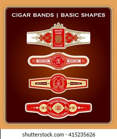 A set of vintage cigar bands