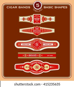 A set of vintage cigar bands