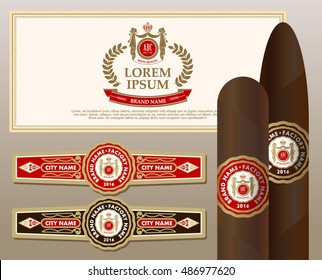 A set of vintage cigar labels