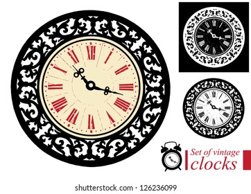 Set of vintage clocks