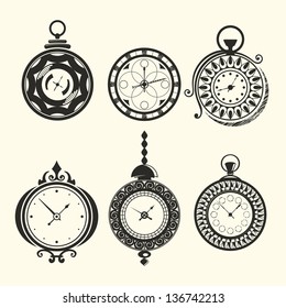 Set of vintage clocks