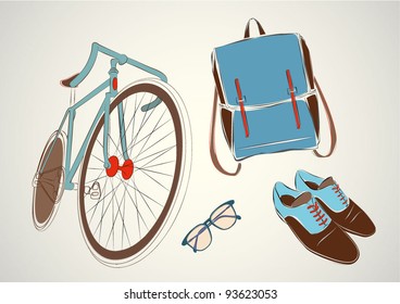 set  of vintage clothing