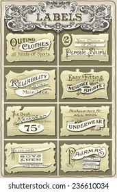 Set of Vintage Clothing Badges and Labels. Icon. Vintage Vector Badges 
