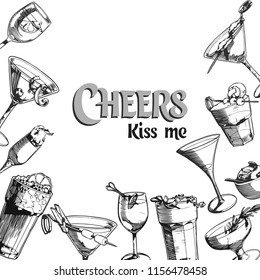 Set of vintage cocktails