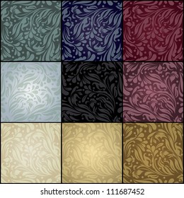 Set of vintage color seamless (vector version eps 10)