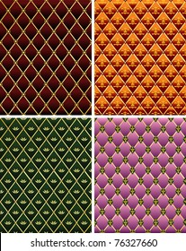 Set of vintage colorful  mosaic tile background. Vector illustration.