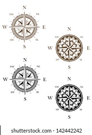 Set of vintage compass signs for travel or another design. Jpeg version also available in gallery 