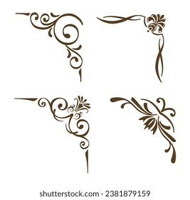 Set of vintage corner frames	
