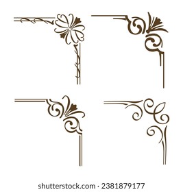 Set of vintage corner frames	
