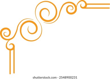 Set of vintage corner frames isolated on vector illustration	
