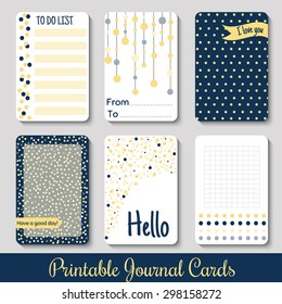 Set of Vintage Creative Cards with Hand Drawn Polka Dots Textures. Templates for Placards, Posters, Flyers and Banner Designs, Printable Journals Card. Vector