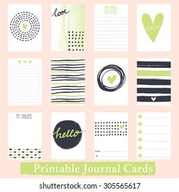 Set of Vintage Creative Cards with Hand Drawn Textures. Templates for Placards, Posters, Flyers and Banner Designs, Printable Journals Card. Vecto