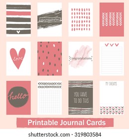 Set of Vintage Creative Cards with Hand Drawn Textures. Templates for Placards, Posters, Flyers and Banner Designs, Printable Journals Card. Vector