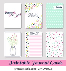 Set of Vintage Creative Cards with Hand Drawn Polka Dots Textures. Templates for Placards, Posters, Flyers and Banner Designs, Printable Journals Card. Vector