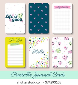 Set of Vintage Creative Cards with Hand Drawn Polka Dots Textures. Templates for Placards, Posters, Flyers and Banner Designs, Printable Journals Card. Vector