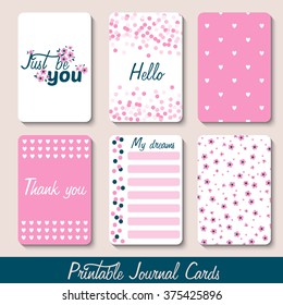 Set of Vintage Creative Cards with Hand Drawn Polka Dots Textures. Templates for Placards, Posters, Flyers and Banner Designs, Printable Journals Card. Vector