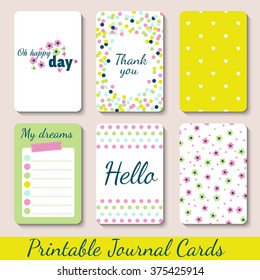 Set of Vintage Creative Cards with Hand Drawn Polka Dots Textures. Templates for Placards, Posters, Flyers and Banner Designs, Printable Journals Card. Vector