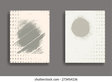 Set of Vintage Creative Cards. Retro Background. vector Illustration.