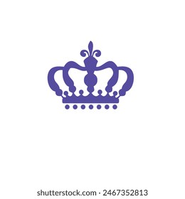 conjunto de Antiguas Crown Logo . Icono símbolo de la realeza , rey y reina . Plantilla de Vector. logotipo de la corona azul