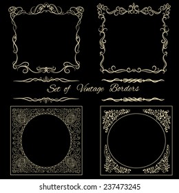 Set of vintage  decorative borders.