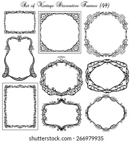 Set of Vintage Decorative borders and frames