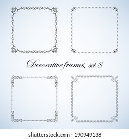 Set of vintage decorative frames and borders