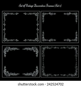 Set of Vintage decorative frames and borders.