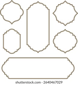 Set of Vintage Decorative Frames: Elegant Labels and Ornate Borders