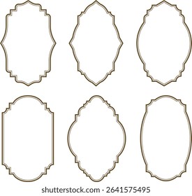 Set of Vintage Decorative Frames: Elegant Labels and Ornate Borders