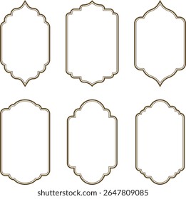 Set of Vintage Decorative Frames: Elegant Labels and Ornate Borders