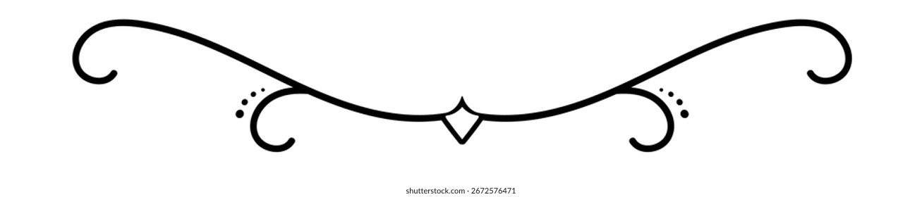 Set of Vintage decorative lines. text dividers. Line border. Lines separators, Borders, Vintage dividers, Underline elements. Vector illustration