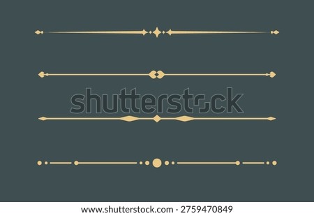 Set of Vintage decorative lines. text dividers. Line border. Lines separators, Borders, Vintage dividers, Underline elements. Vector illustration