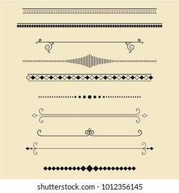 Set of Vintage Decorative Ornament  Dividers.