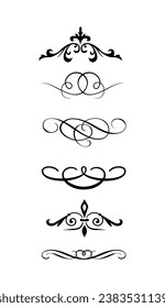 Set vintage decorative ornaments pack