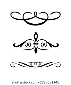 Set vintage decorative ornaments pack