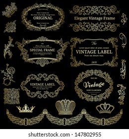 Set of vintage design elements 