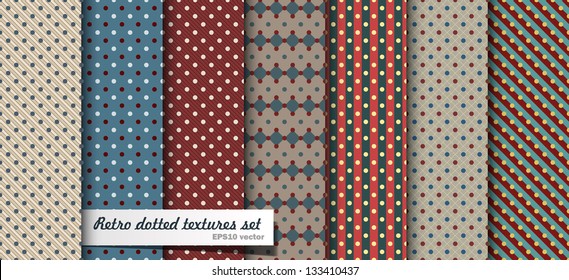 Set of vintage dotted patterns. EPS10 vector.