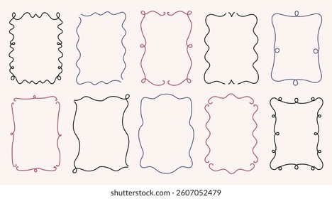 Set of vintage elegant decorative frames