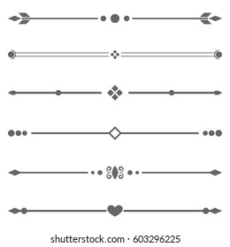 set vintage element. Border divider for your design menu website certificate document