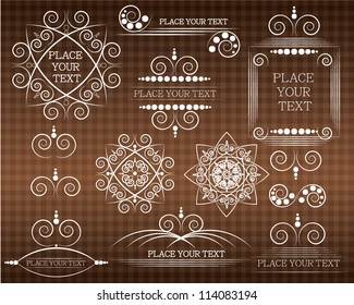 Set of vintage elements