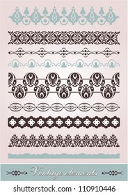 Set of vintage elements for decoration