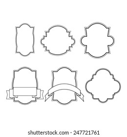 set of vintage elements, vector illustration