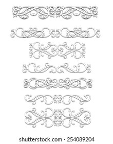 set of vintage elements, vector illustration