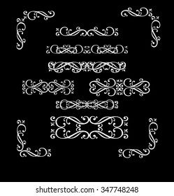 set of vintage elements, vector illustration